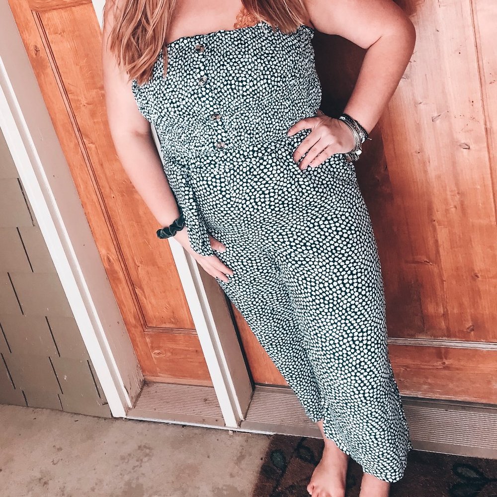 Strapless Navy Jumpsuit